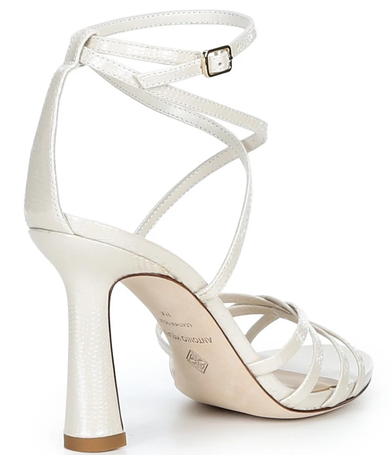 Antonio Melani Simone Dot Leather Pearl Strappy Dress Sandals