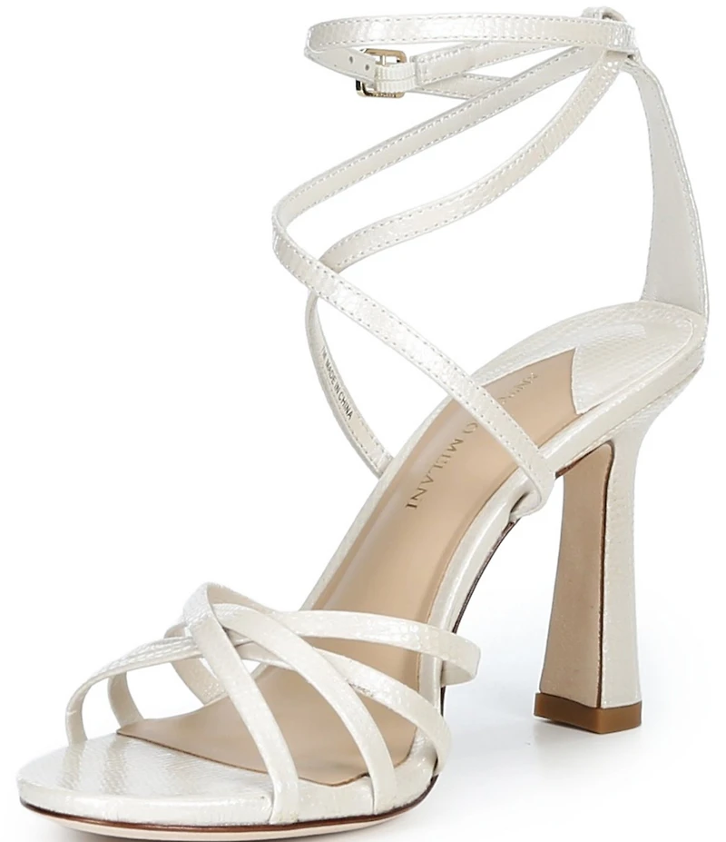 Antonio Melani Simone Dot Leather Pearl Strappy Dress Sandals