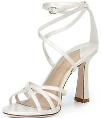 Antonio Melani Simone Dot Leather Pearl Strappy Dress Sandals