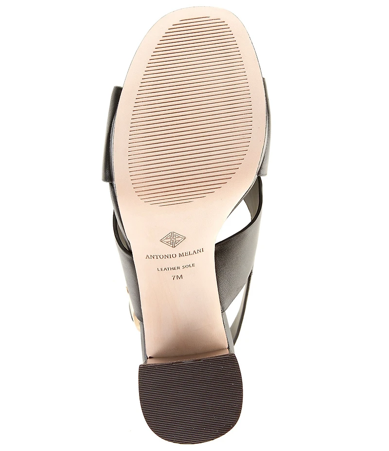 Antonio Melani Skyler Leather X Band Platform Sandals