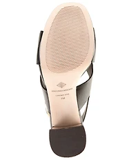 Antonio Melani Skyler Leather X Band Platform Sandals