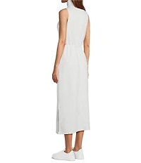 Antonio Melani Sleeveless Mock Neckline Midi Dress