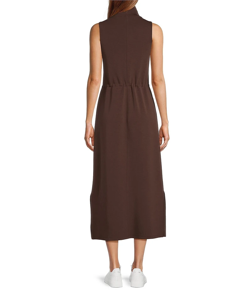 Antonio Melani Lyocell Sleeveless Mock Neckline Midi Dress