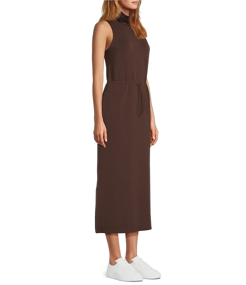 Antonio Melani Lyocell Sleeveless Mock Neckline Midi Dress