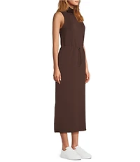 Antonio Melani Lyocell Sleeveless Mock Neckline Midi Dress