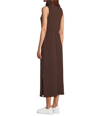 Antonio Melani Lyocell Sleeveless Mock Neckline Midi Dress