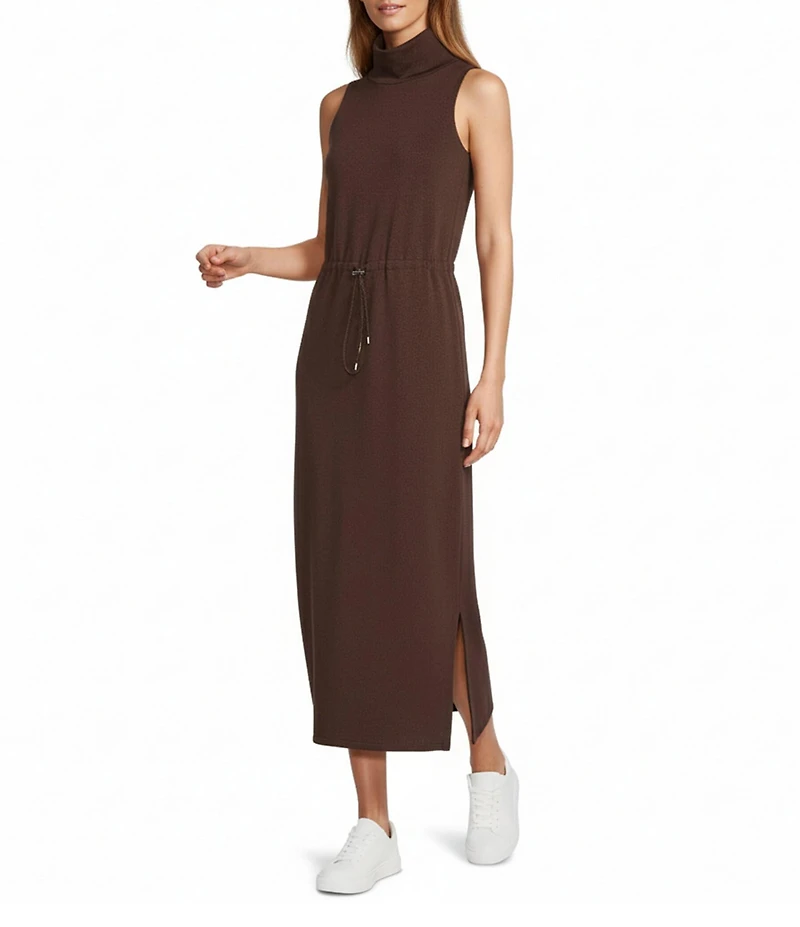 Antonio Melani Lyocell Sleeveless Mock Neckline Midi Dress
