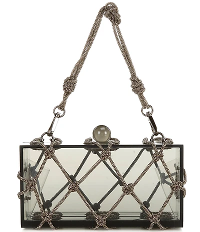 Antonio Melani Smoke Rhinestone Minaudiere Clutch