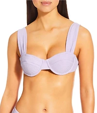 Antonio Melani Solid Tripunto Underwire Bralette Swim Top