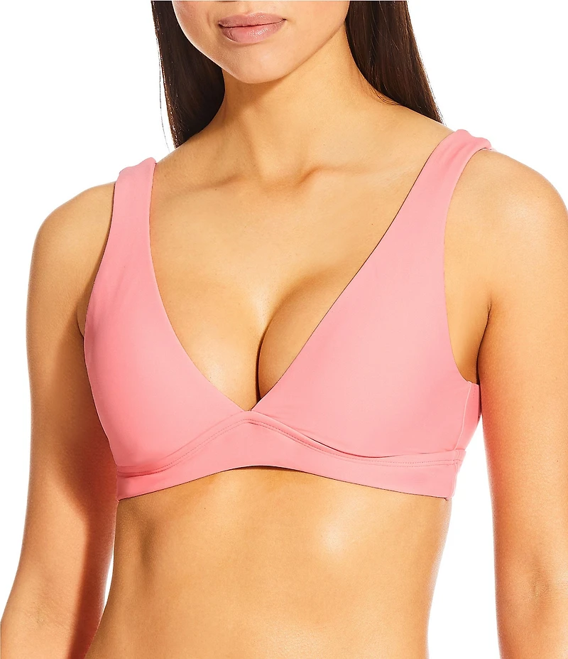 Antonio Melani Solid V-Neck Bralette Swim Top