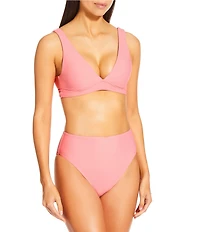 Antonio Melani Solid V-Neck Bralette Swim Top