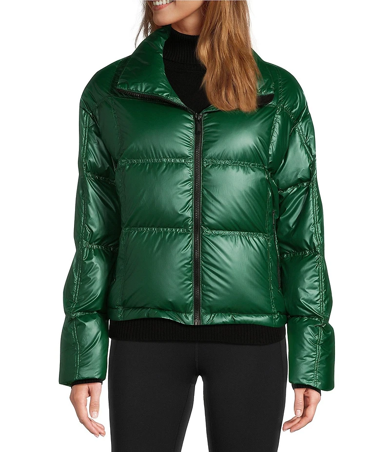 Antonio Melani Stand Collar Front Zip Ski Puffer Jacket