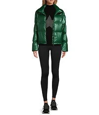 Antonio Melani Stand Collar Front Zip Ski Puffer Jacket