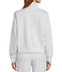 Antonio Melani Active Coordinating Stand Collar Long Sleeve Half Zip Sweatshirt