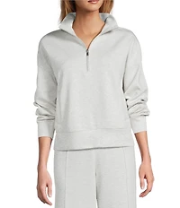 Antonio Melani Active Coordinating Stand Collar Long Sleeve Half Zip Sweatshirt