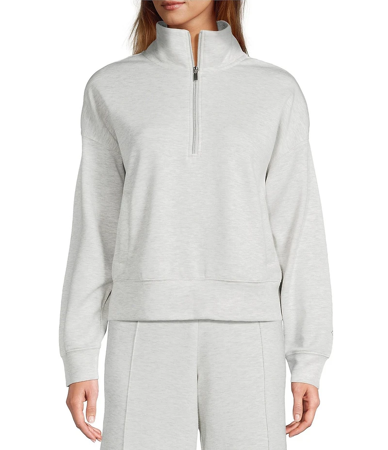 Antonio Melani Active Coordinating Stand Collar Long Sleeve Half Zip Sweatshirt