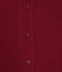 Antonio Melani Stella Short Puff Sleeve Crew Neckline Button Front Cashmere Cardigan