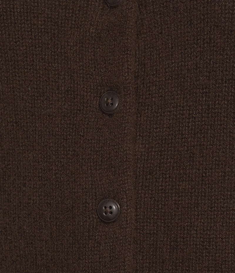 Antonio Melani Stella Short Puff Sleeve Crew Neckline Button Front Cashmere Cardigan