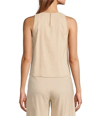 Antonio Melani Audrey Stretch Linen Round Neck Coordinating Blouse