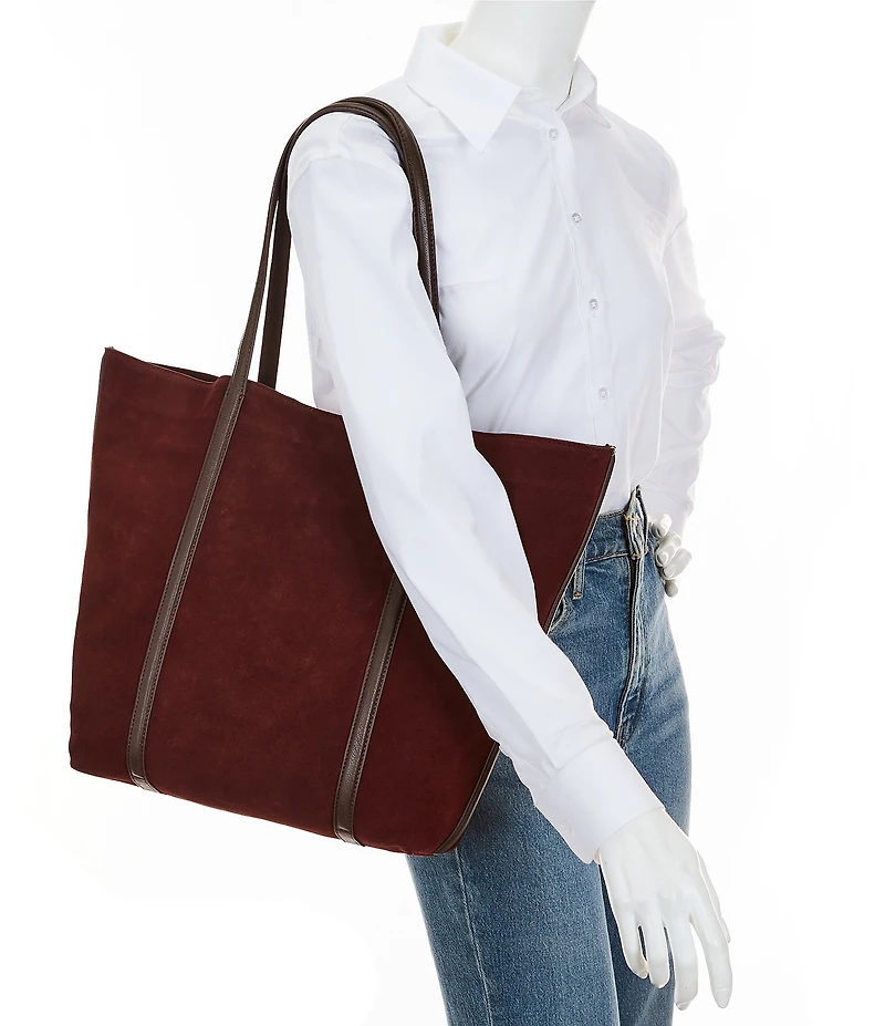 Antonio Melani Suede Wedge Tote Bag