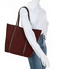 Antonio Melani Suede Wedge Tote Bag