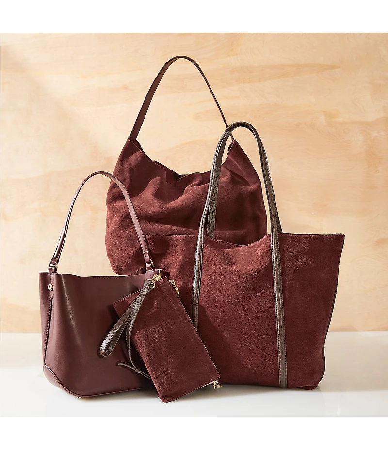 Antonio Melani Suede Wedge Tote Bag