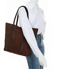 Antonio Melani Suede Wedge Tote Bag