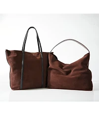 Antonio Melani Suede Wedge Tote Bag