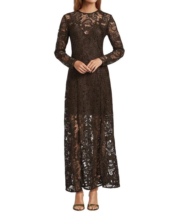 Antonio Melani Susan Lace Long Sleeve Round Neckline Maxi Dress at  CoolSprings Galleria in Franklin, TN
