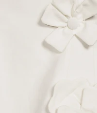 Antonio Melani Susie cotton Blend Floral Applique Straight Strapless A-line Mini Dress