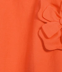 Antonio Melani Susie cotton Blend Floral Applique Straight Strapless A-line Mini Dress