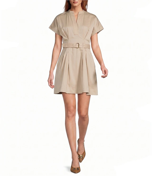 belted mockneck jersey dress Antonio Melani Sylvia Mock Neck at Hamilton Place in Chattanooga, TN The dress is made