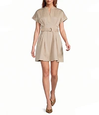 Antonio Melani Sylvia Belted Mock Neck Dress