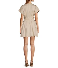 Antonio Melani Sylvia Belted Mock Neck Dress
