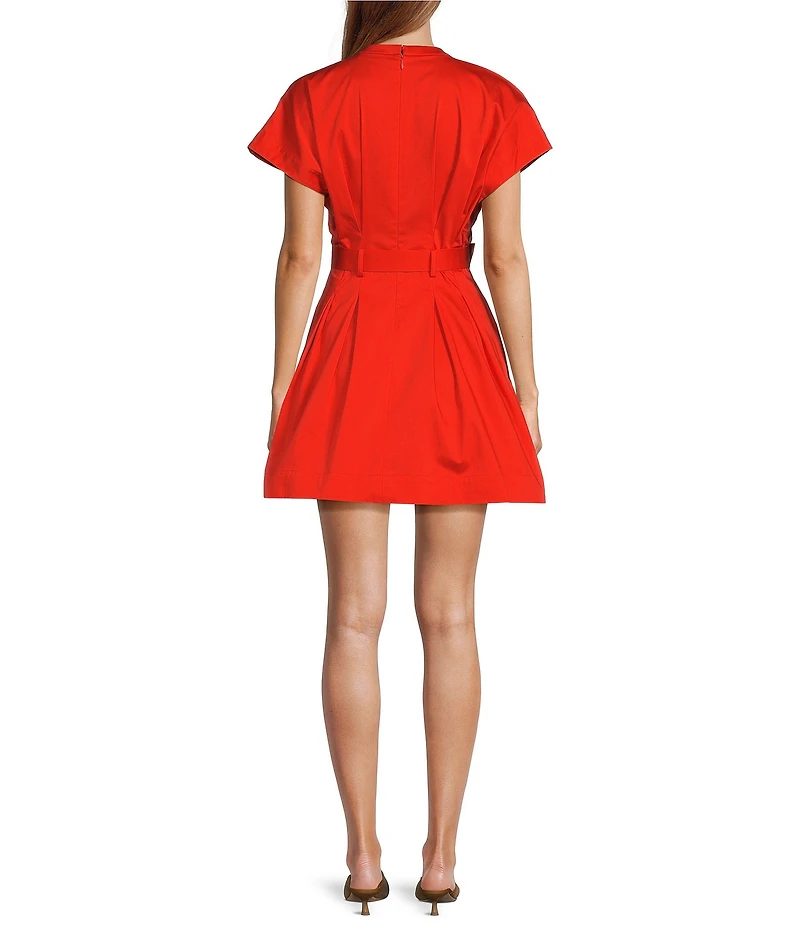 Antonio Melani Sylvia Belted Mock Neck Dress