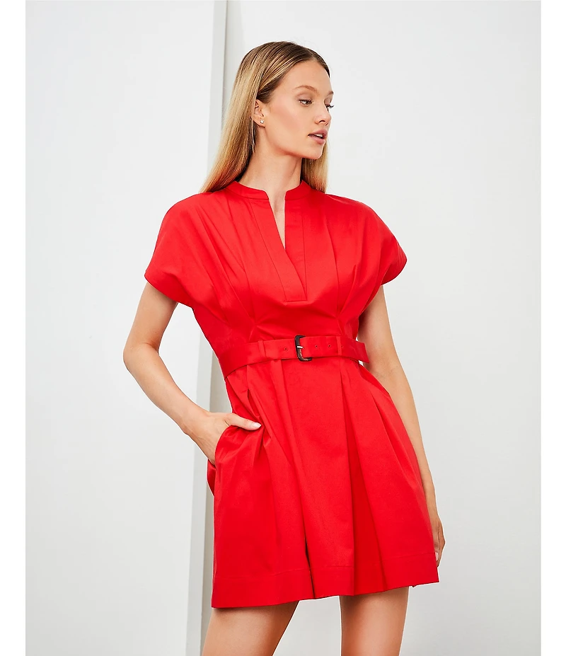 Antonio Melani Sylvia Belted Mock Neck Dress