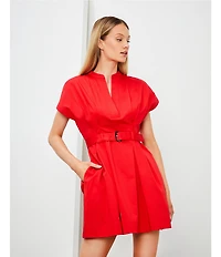 Antonio Melani Sylvia Belted Mock Neck Dress