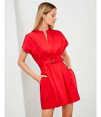 Antonio Melani Sylvia Belted Mock Neck Dress