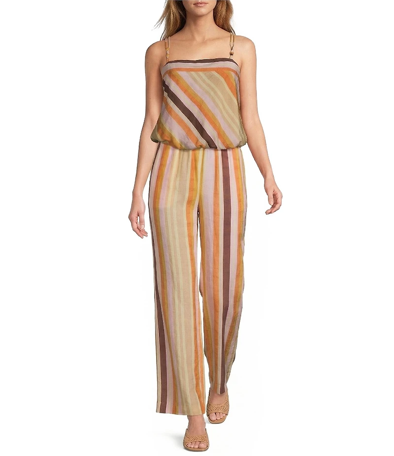 Antonio Melani Tabitha Voile Angles Stripe High-Rise Wide Leg Coordinating Pants