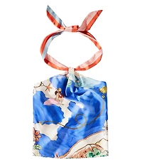 Antonio Melani Tara Ocean Print Satin Halter Neck Coordinating Blouse