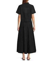 Antonio Melani Tarralee Linen Sweetheart A-Line Dress