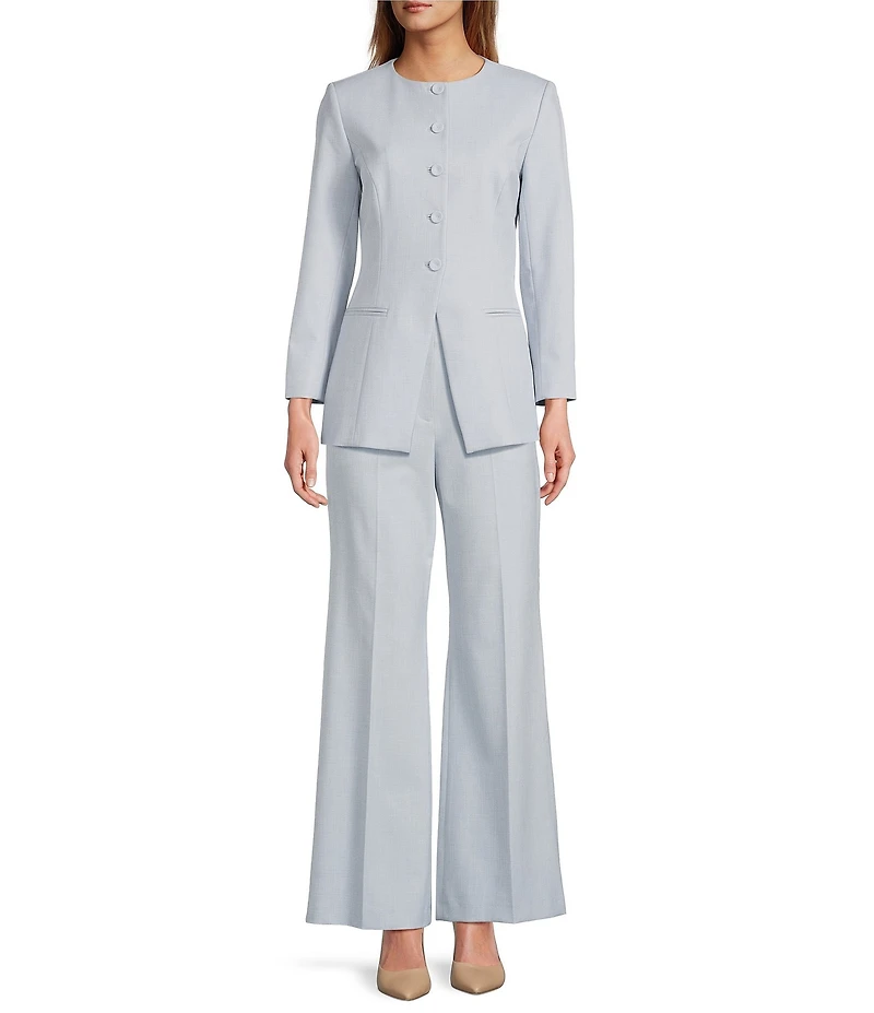 Antonio Melani Tegan Slub Suiting Flat Front Pants