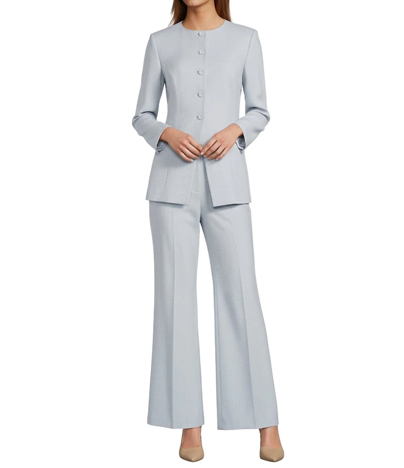 Antonio Melani Tegan Slub Suiting Flat Front Pants