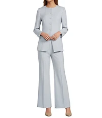 Antonio Melani Tegan Slub Suiting Flat Front Pants