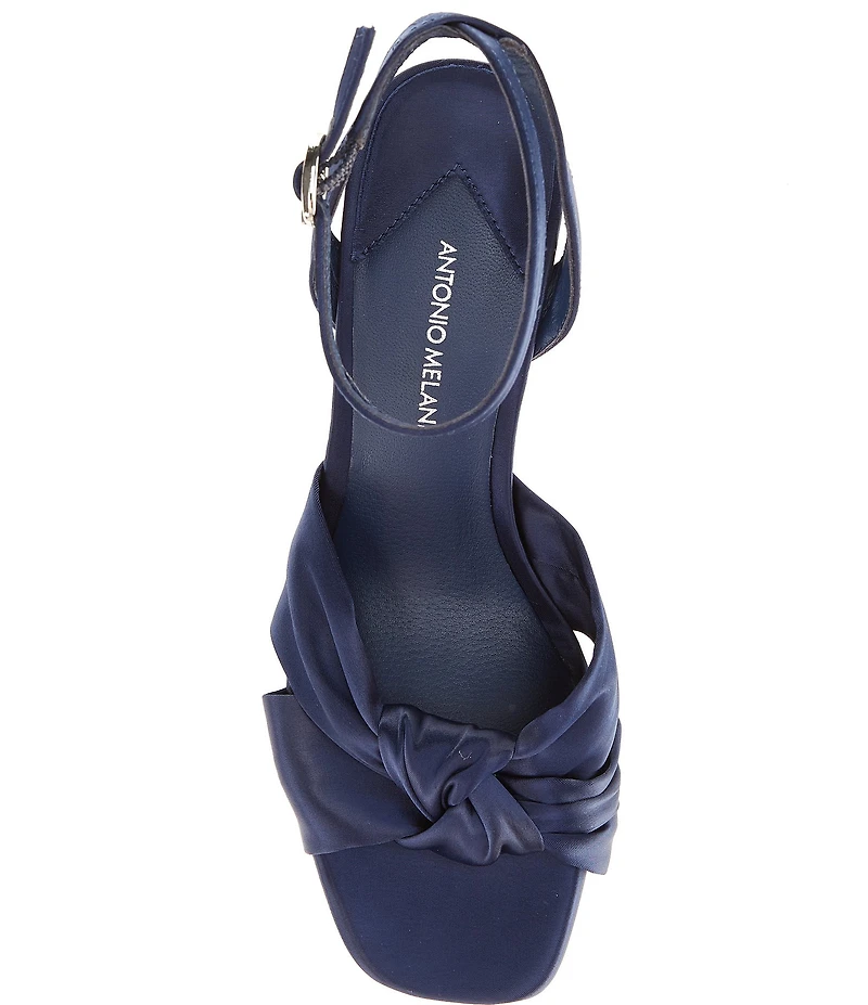 Antonio Melani Tess Satin Knotted Dress Sandals