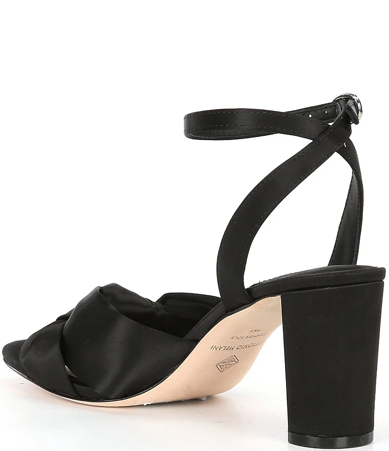 Antonio Melani Tess Satin Knotted Dress Sandals
