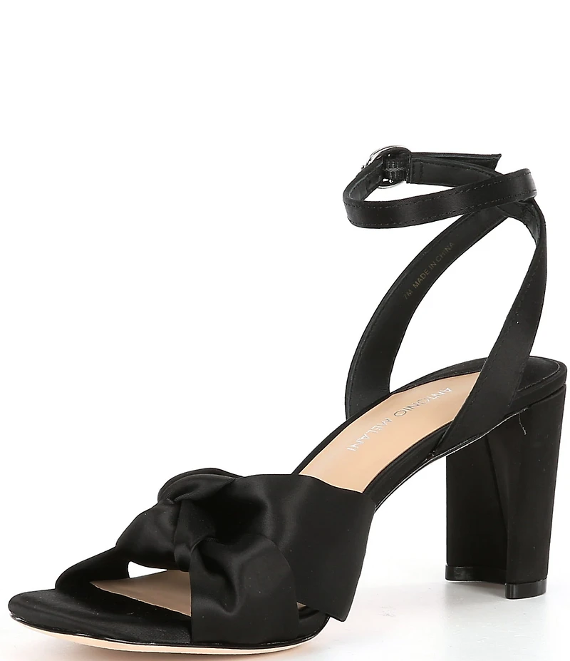 Antonio Melani Tess Satin Knotted Dress Sandals
