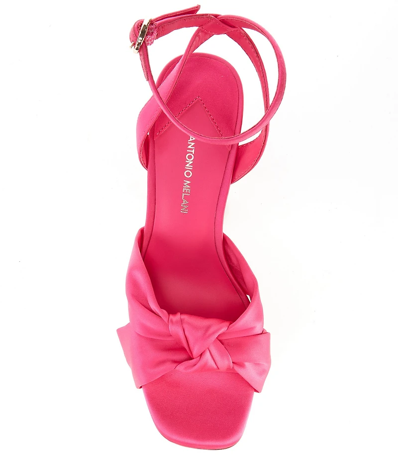 Antonio Melani Tess Satin Knotted Dress Sandals