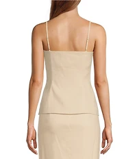 Antonio Melani Thea Linen Square Neck Sleeveless Blouse