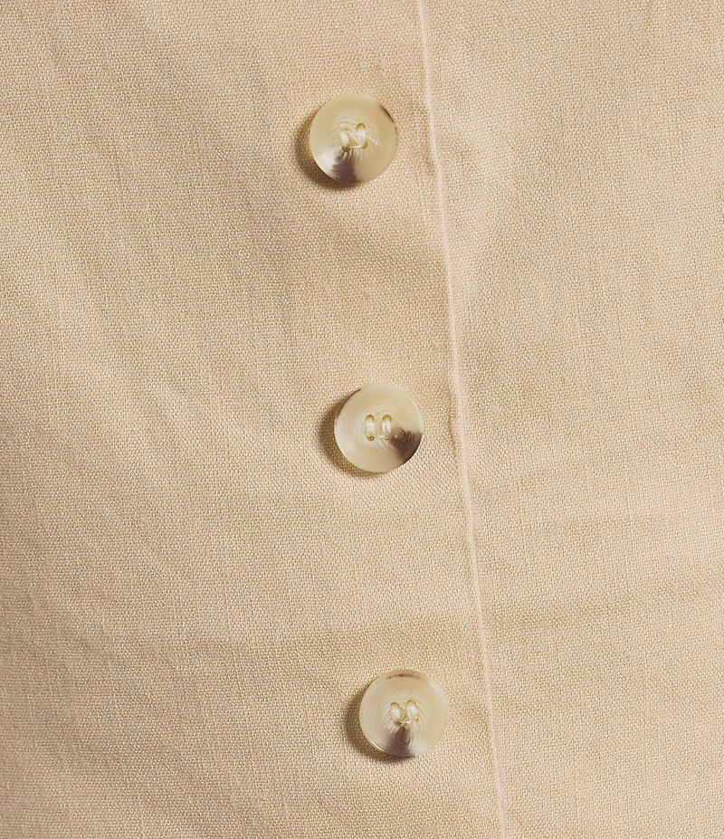 Antonio Melani Thea Linen Square Neck Sleeveless Blouse